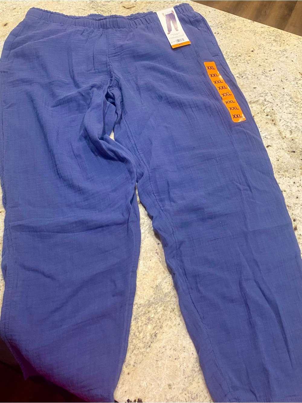 Coldwater Creek Women’s Deep Blue Elastic Waist Crop Pants